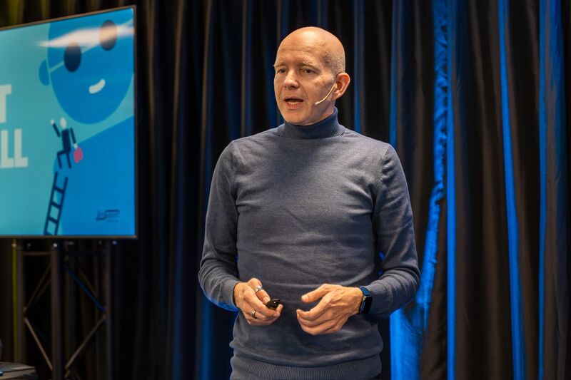 Presentatie op podium